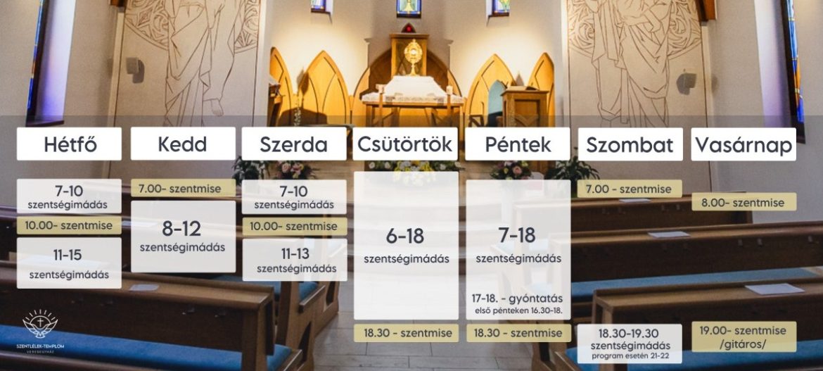 Állandó programok templomunkban